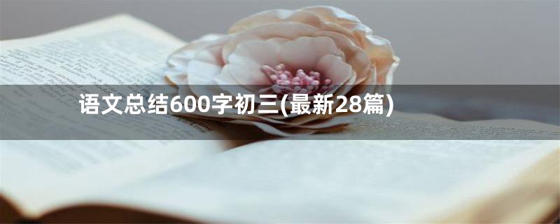 语文总结600字初三(最新28篇)